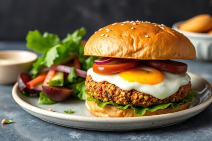 Delicious lentil burgers: nutritious, easy, and tasty recipe.