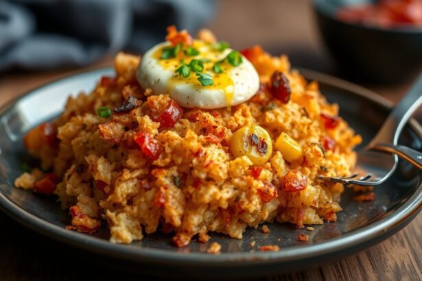 Crunchy homemade spiced hash browns, golden and delicious breakfast.