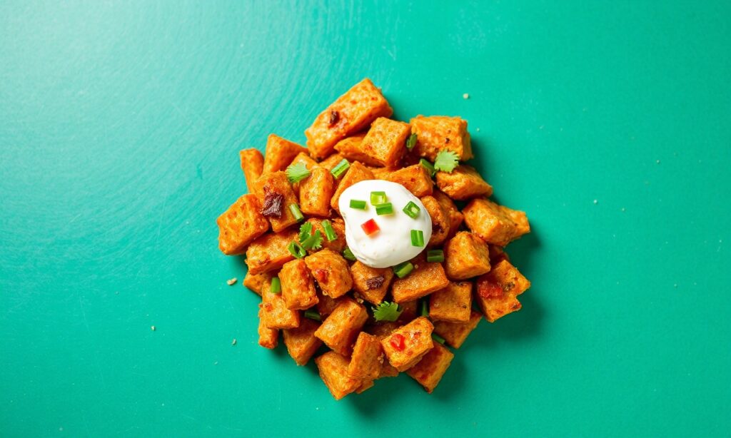 Crunchy homemade spiced hash browns, a flavorful, crave-worthy delight.