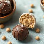 Delicious chickpea truffles: a wholesome, classic treat twist.