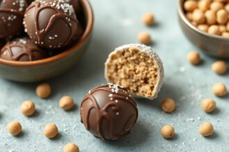 Delicious chickpea truffles: a wholesome, classic treat twist.
