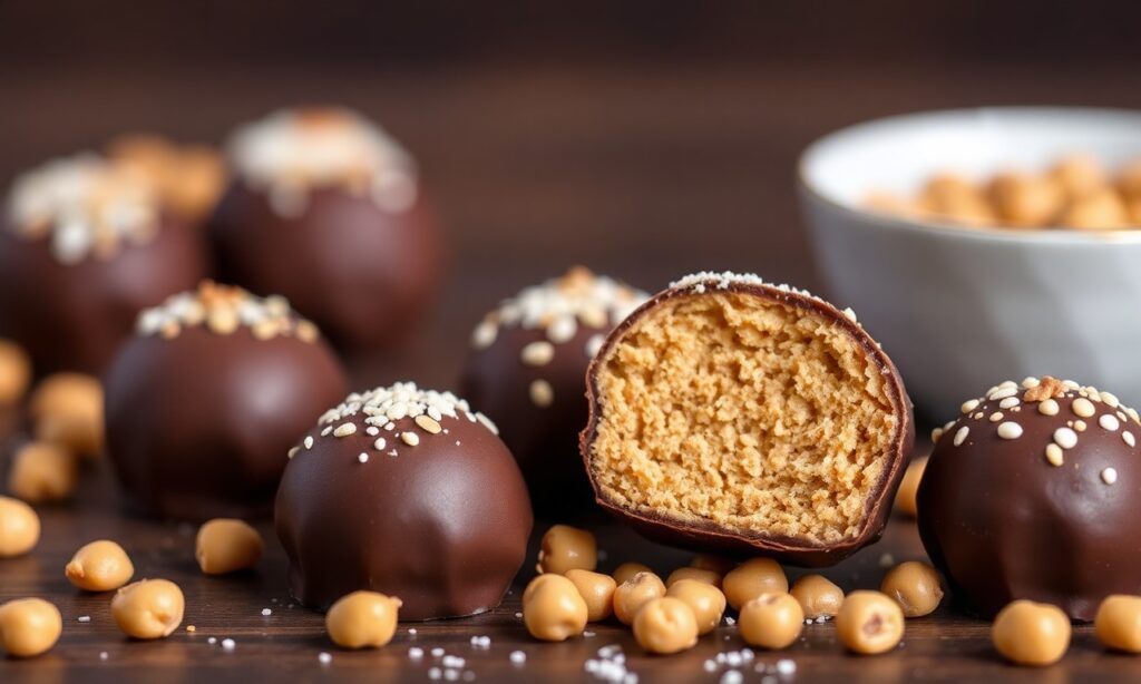 Delicious chickpea truffles: a wholesome, enchanting classic treat.