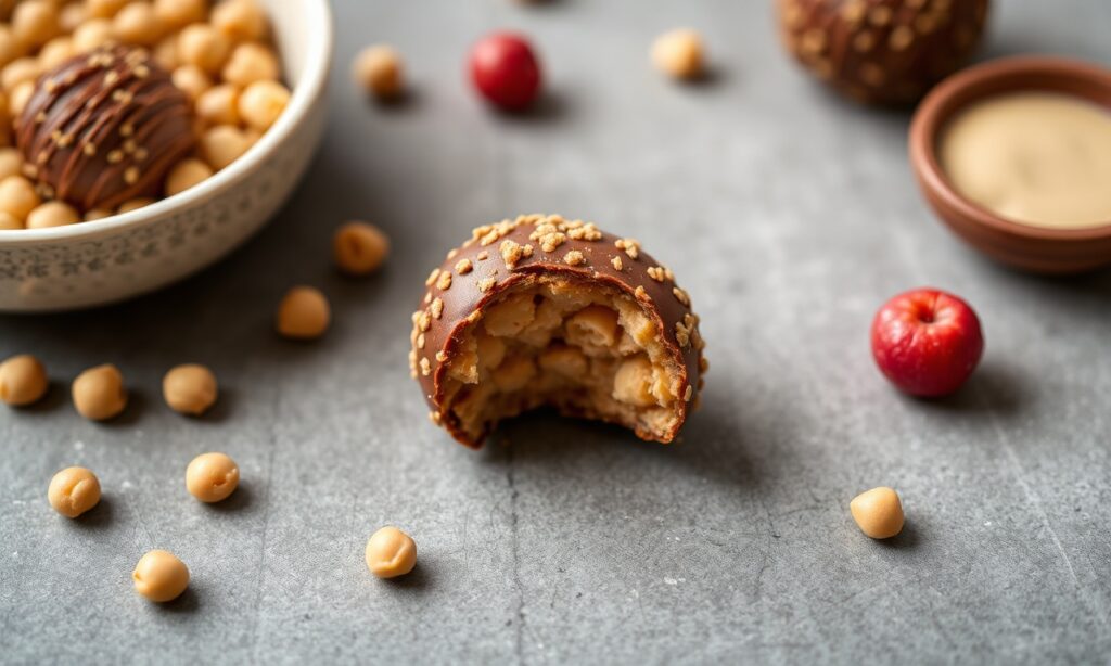 Wholesome chickpea truffles offer a delicious, classic treat twist.