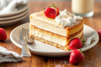 Irresistible charm: delicious Torta de Tres Leches uncovered.