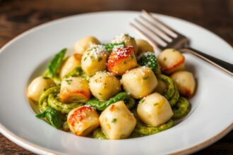 Savor pesto gnocchi with chicken: ultimate flavorful twist.