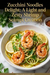 Zesty Shrimp Scampi Meets Light Zucchini Noodles Delight