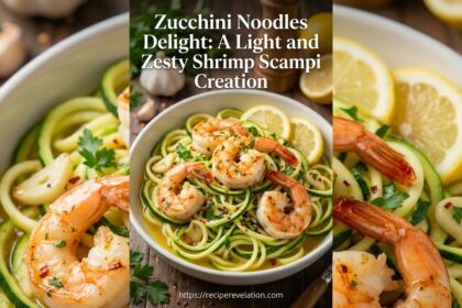 Zesty Shrimp Scampi Meets Light Zucchini Noodles Delight