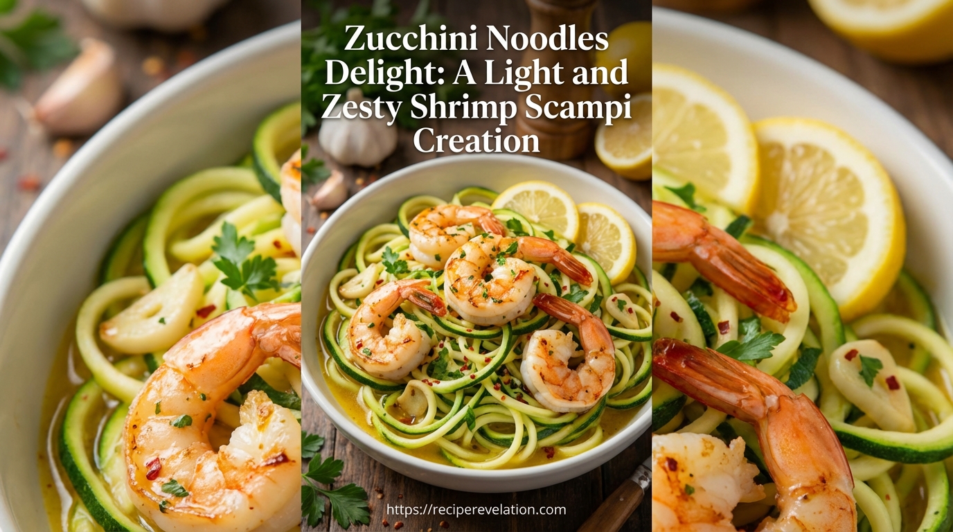 Zesty Shrimp Scampi Meets Light Zucchini Noodles Delight