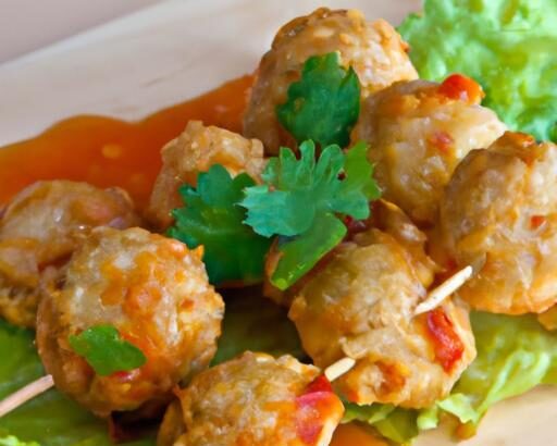 Savor the Zing: Fish Ball Skewers with Sweet Chili Sauce