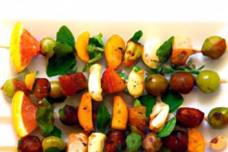 Colorful Vegetarian Charcuterie Skewers: A Tasty Twist