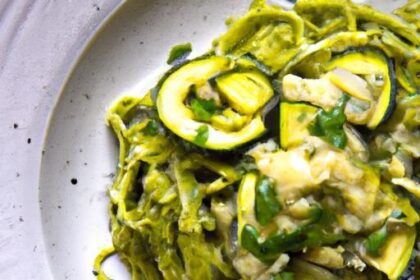 Fresh & Creamy: Vegan Zucchini Noodles with Avocado Pesto