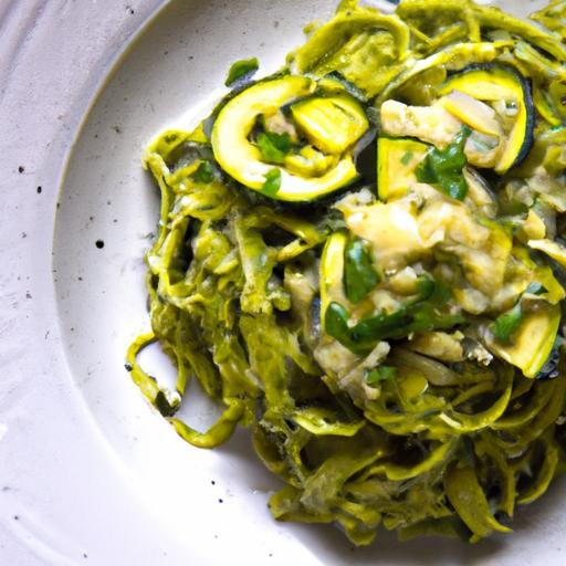 Fresh & Creamy: Vegan Zucchini Noodles with Avocado Pesto
