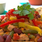 Bell Pepper Nachos: A Colorful Twist with Turkey & Beans