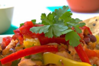 Bell Pepper Nachos: A Colorful Twist with Turkey & Beans