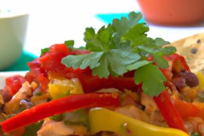 Bell Pepper Nachos: A Colorful Twist with Turkey & Beans