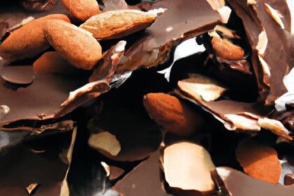 Indulgent Dark Chocolate Bark with Crunchy Almonds Delight