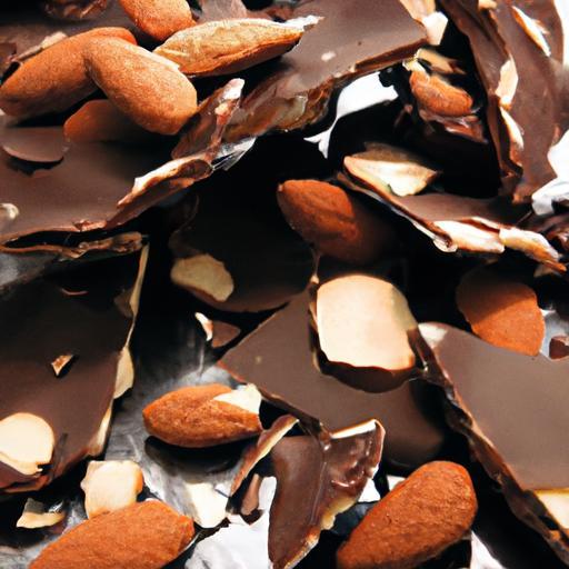 Indulgent Dark Chocolate Bark with Crunchy Almonds Delight