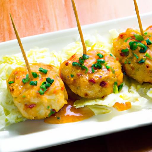 Savor the Zing:‌ Fish Ball Skewers with Sweet Chili Sauce