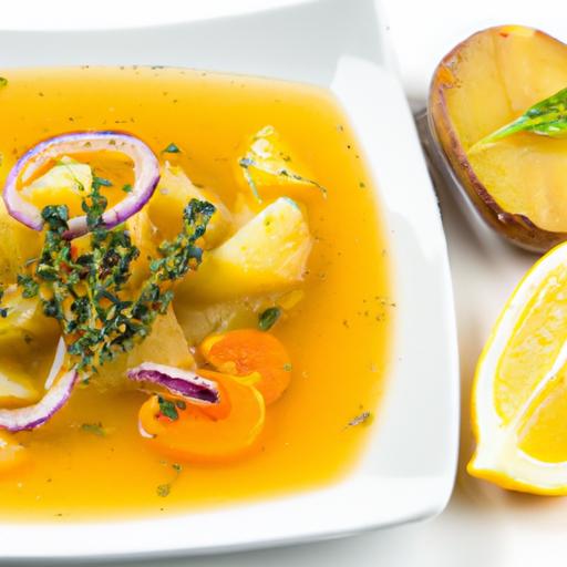 Zesty Greek Lemon & Potato Stew:⁣ A Citrus-Infused Classic