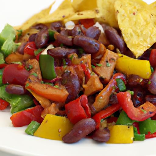 Bell pepper Nachos: A Colorful Twist with Turkey & Beans