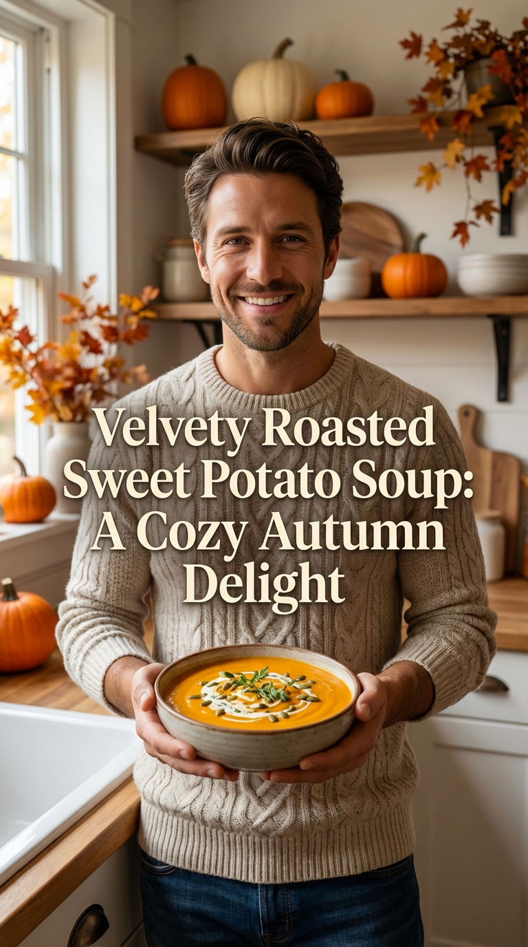 Velvety Roasted Sweet Potato Soup: A Cozy Autumn Delight