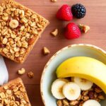 Crunchy banana bread granola for ultimate comfort.
