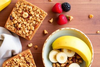 Crunchy banana bread granola for ultimate comfort.