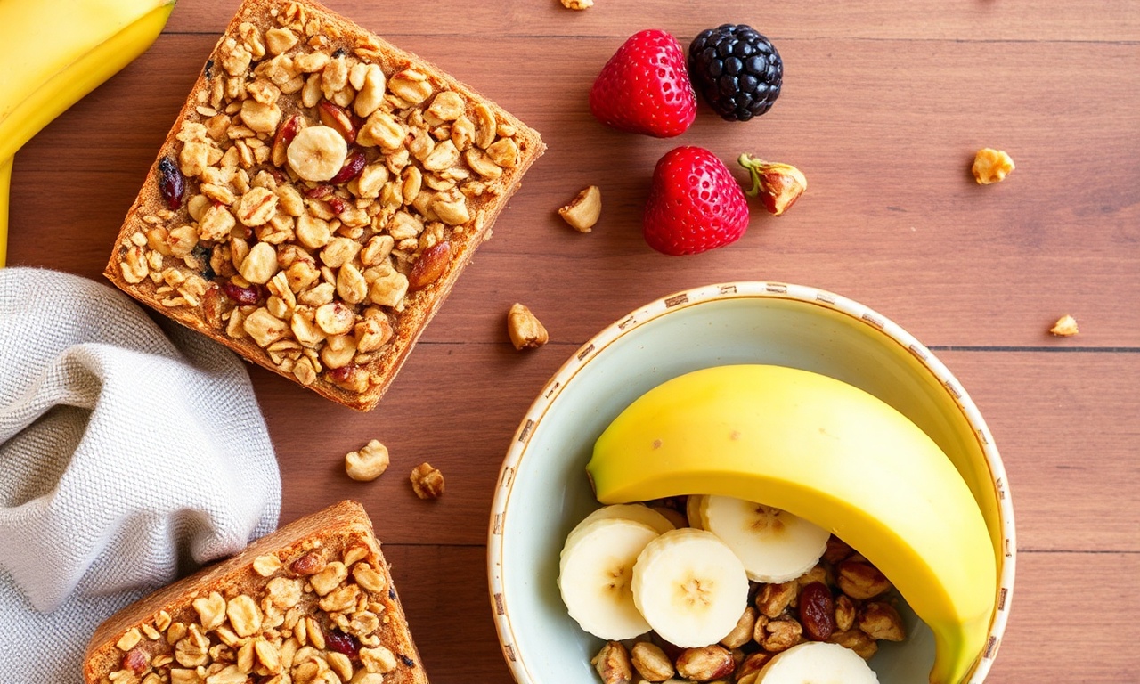 Crunchy banana bread granola for ultimate comfort.