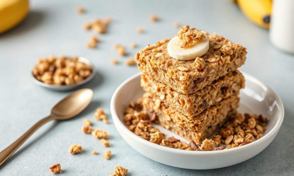 Crunchy banana bread granola: a delicious comfort food recipe.