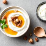 Perfect Trio: Greek yogurt, honey, walnut delight recipe image.