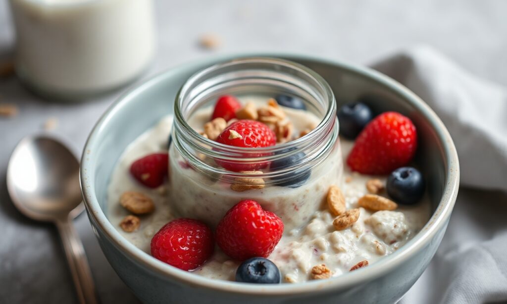 Easy overnight oats: quick, no-fuss breakfast fix for busy mornings.