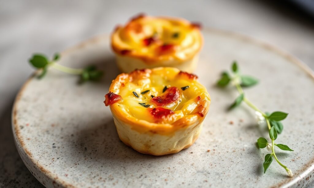 Delicious bite-sized mini crustless quiches for ultimate bliss.