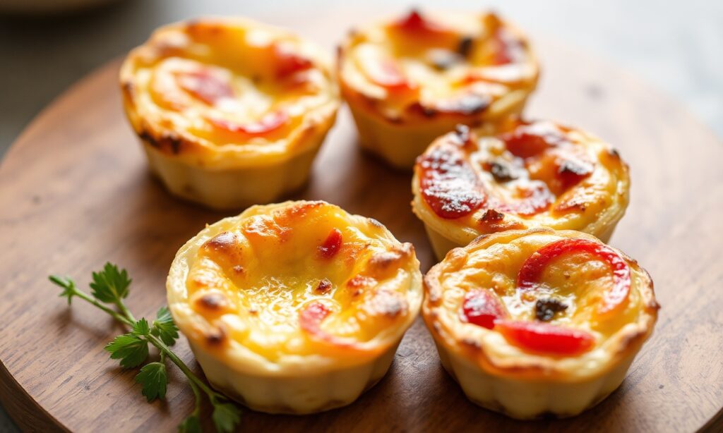 Delicious bite-sized mini crustless quiches for ultimate bliss.