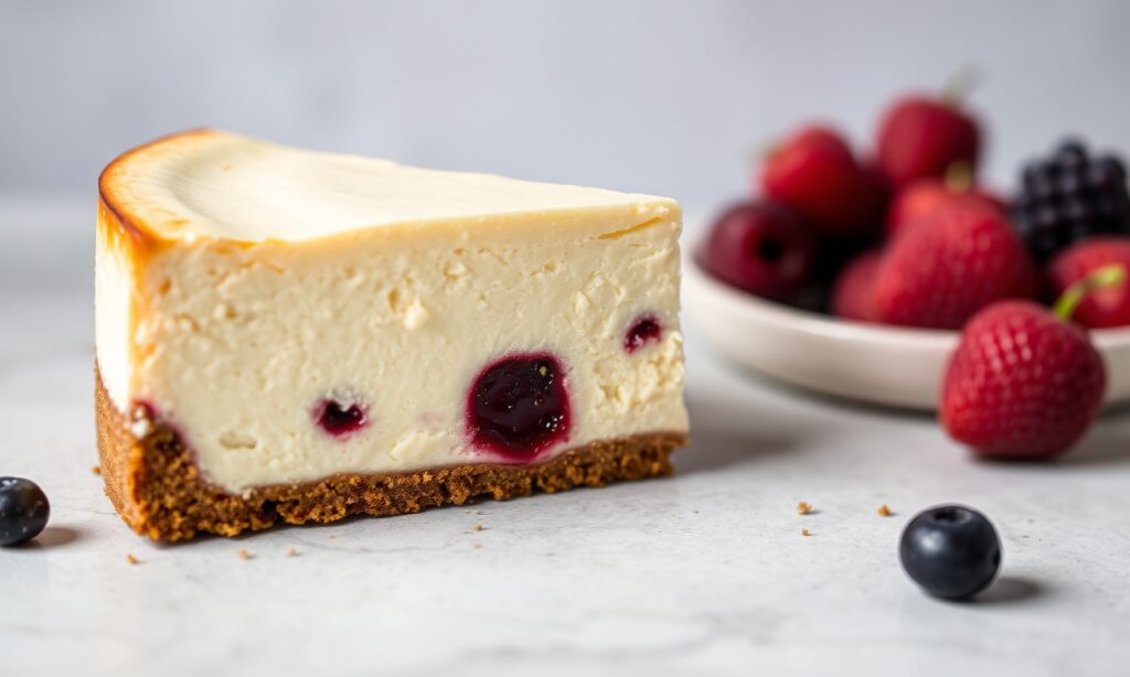 Decadent gluten-free cheesecake slice, tips for perfect texture.