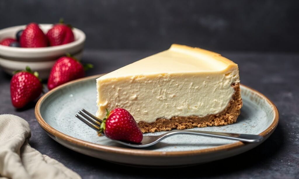 Decadent gluten-free cheesecake slice, tips for perfect texture.