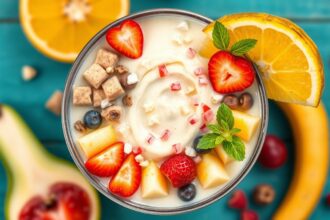 Piña Colada smoothie bowl for tropical morning bliss.