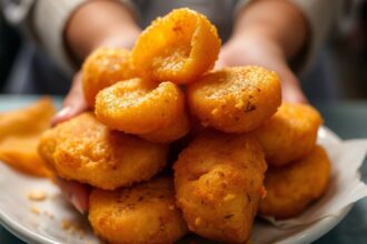 Crispy Delight: Golden Indonesian pisang goreng, a delightful fried banana treat.