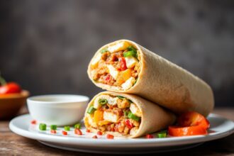 Ultimate breakfast burrito: quick, tasty, easy recipe.