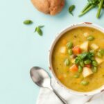 Nourishing green bean and potato soup, a comforting classic.