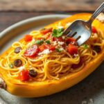 Keto spaghetti squash boats: a delicious low-carb meal.