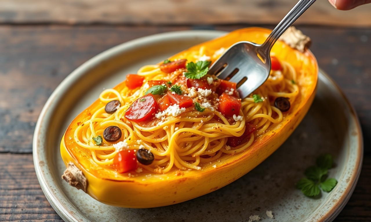 Keto spaghetti squash boats: a delicious low-carb meal.