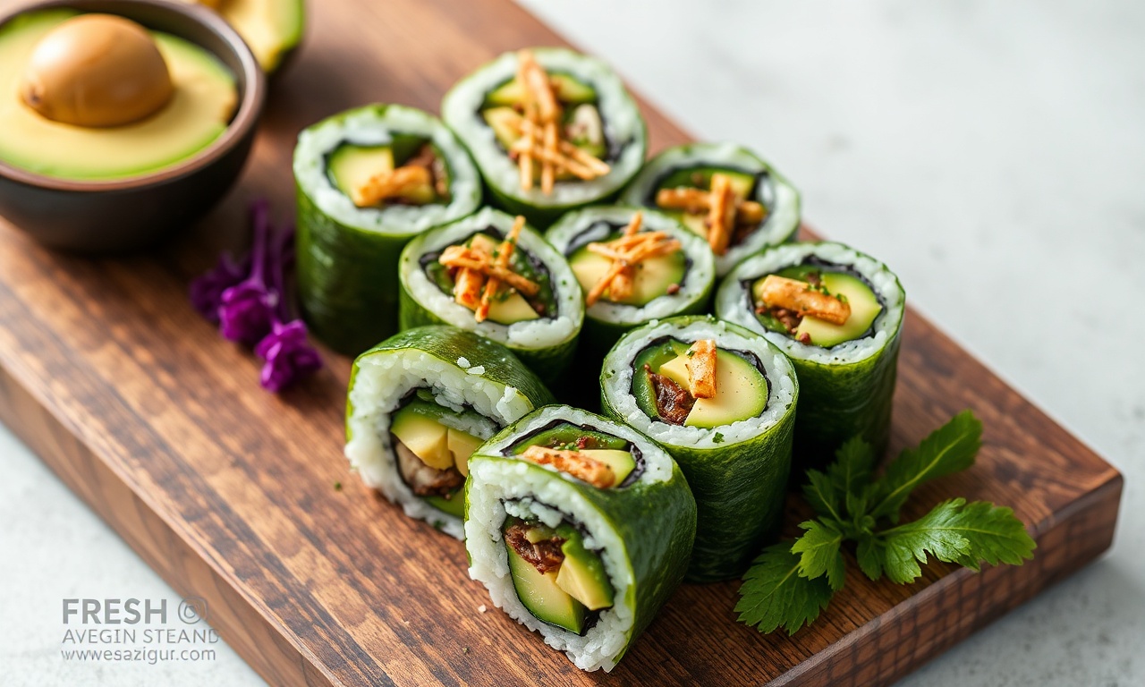 Fresh flavorful vegan avocado cucumber sushi rolls guide.