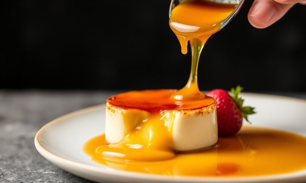 Timeless elegance: Classic crème brûlée, caramelized shell, rich custard dessert.