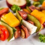Colorful vegetarian charcuterie skewers bursting with fresh flavors.