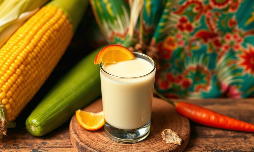 Atol de Elote: Creamy Mexican sweet corn drink delight.