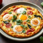 Colorful veggie frittata bursting with fresh, nutritious ingredients.