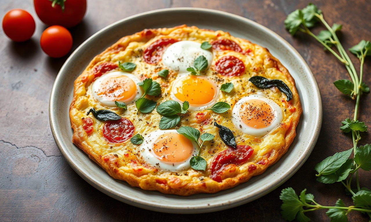 Colorful veggie frittata bursting with fresh, nutritious ingredients.