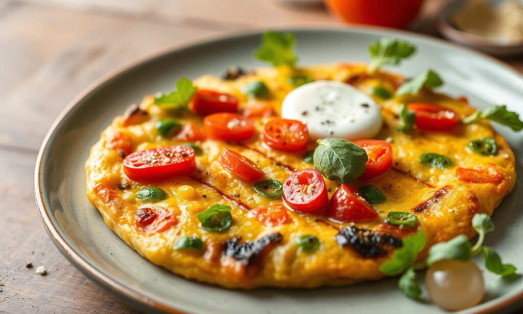 Colorful veggie frittata bursting with vibrant flavors and nutrition.