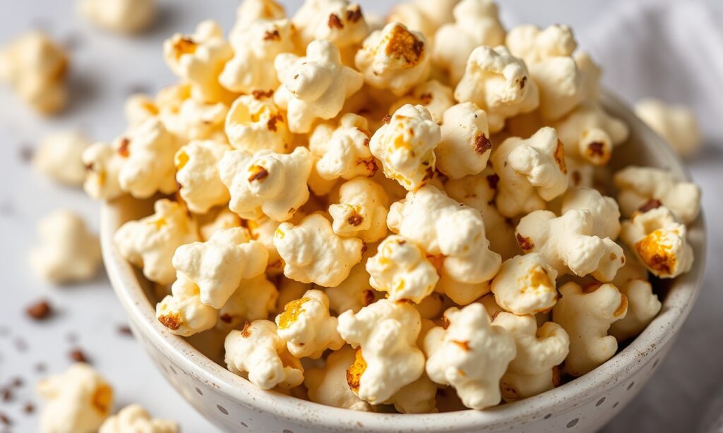 Popcorn Perfected: truffle parmesan popcorn, simple creative indulgence.