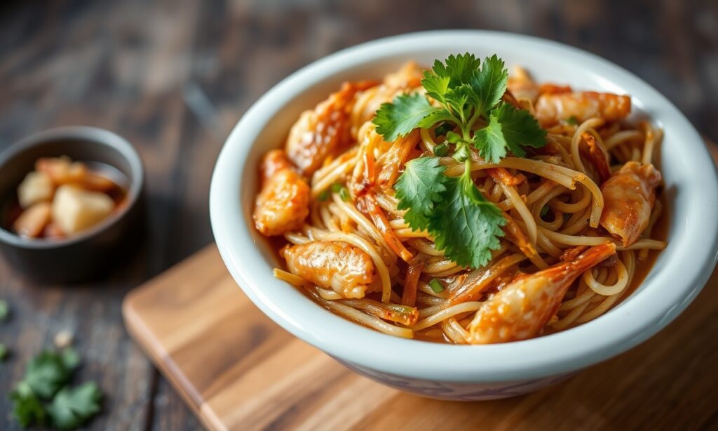 Delicious Char Kway seafood stir-fry: irresistible taste.